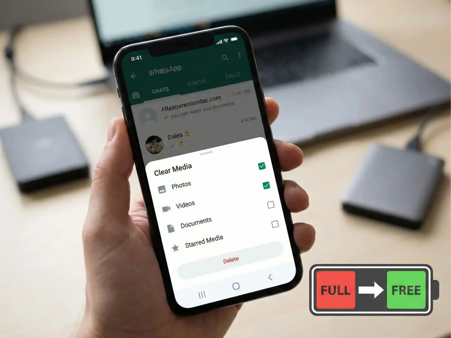 WhatsApp testa limpeza seletiva de mídias para economizar espaço no celular