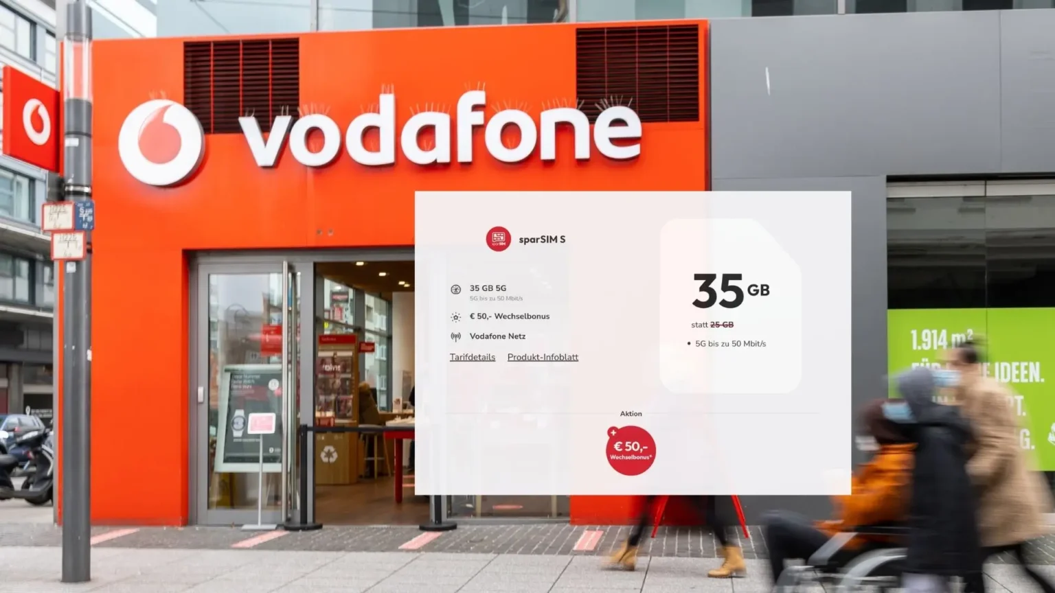 Plano Vodafone com 35 GB sai por 6,99 € e ainda oferece bônus de 50 € na portabilidade